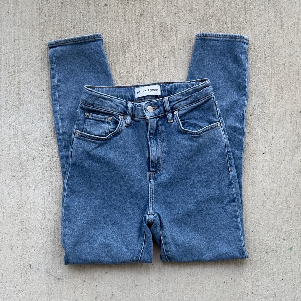 Denim Forum The Joni Jeans Women's Size 26 Blue High Rise Skinny Aritzia 2020s